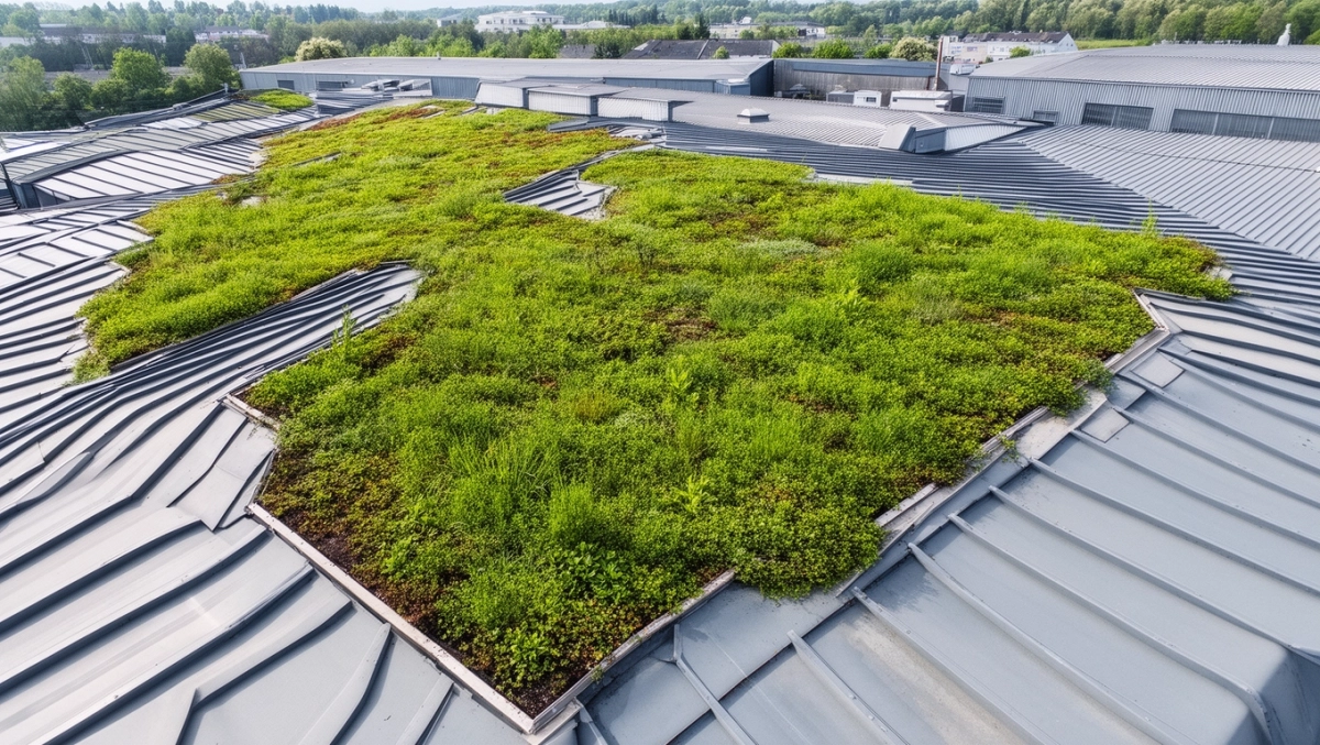 dach zielony na blasze trapezowej