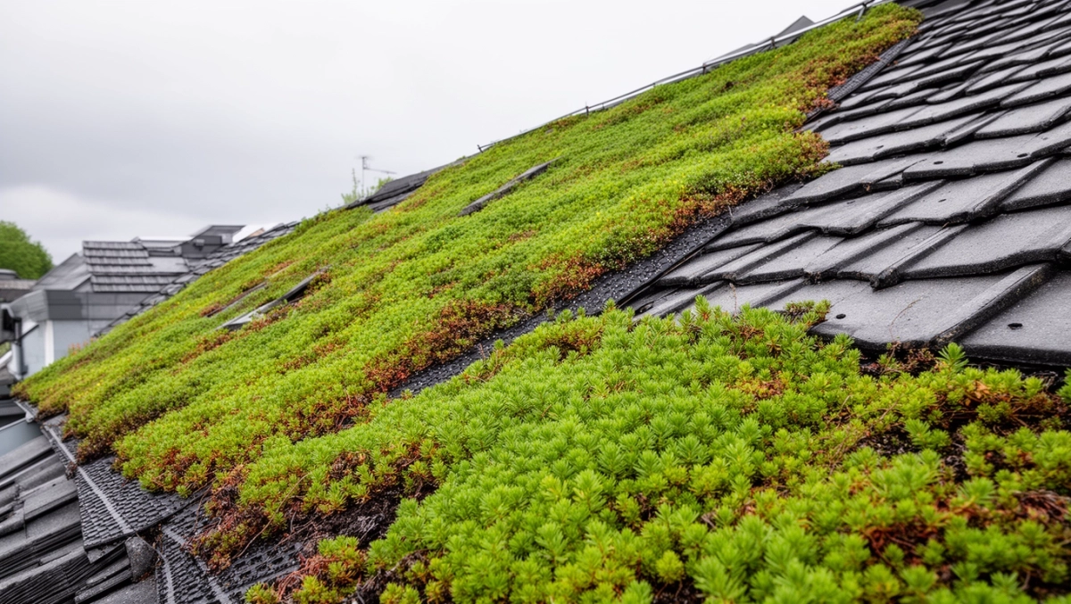 Dach zielony skośny