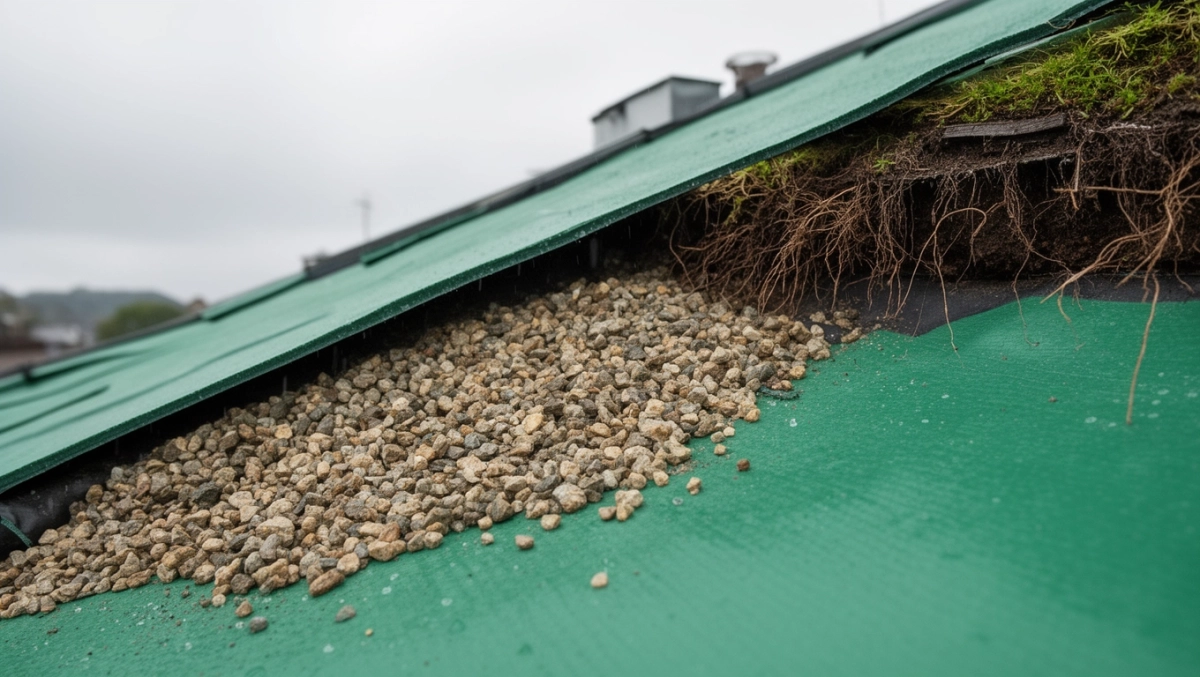 dach zielony warstwa drenażowa przy spadku 5 epdm