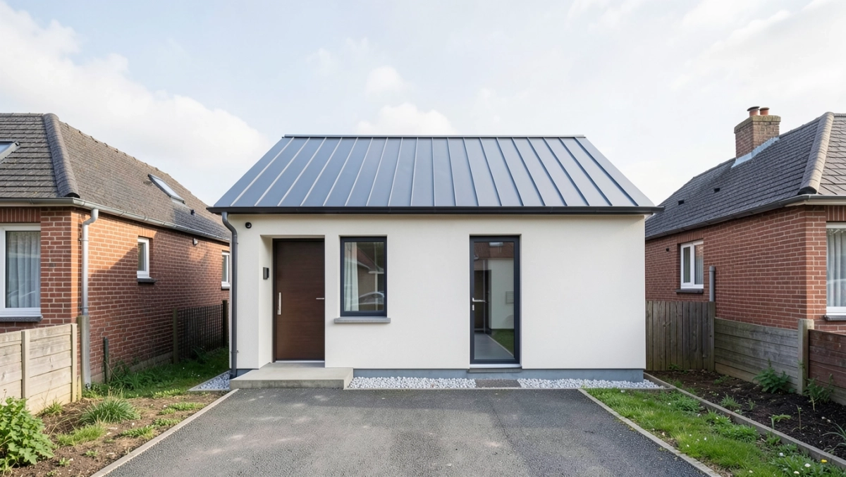 Dom parterowy z dachem jednospadowym