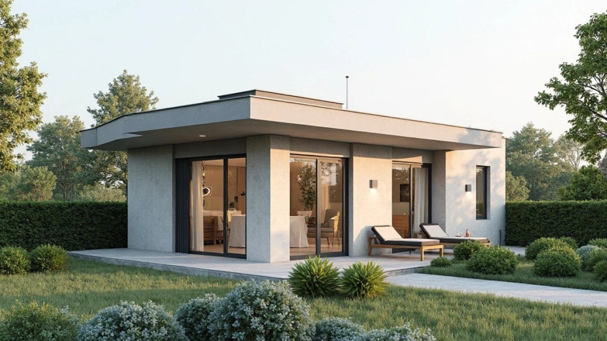 Dom parterowy z płaskim dachem do 100m2