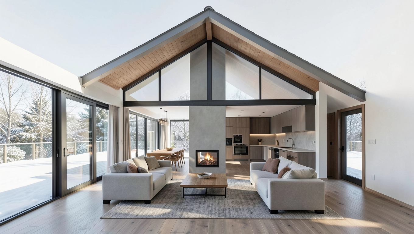 Funkcjonalne układy w domu 120m2 dach dwuspadowy