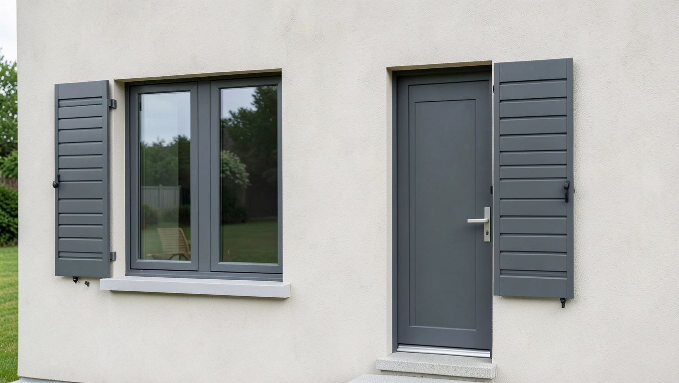 Grafitowe okna a elewacja domu