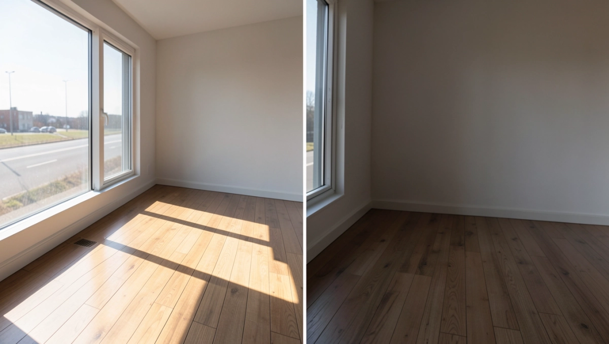 jak ułożyć panele względem okna