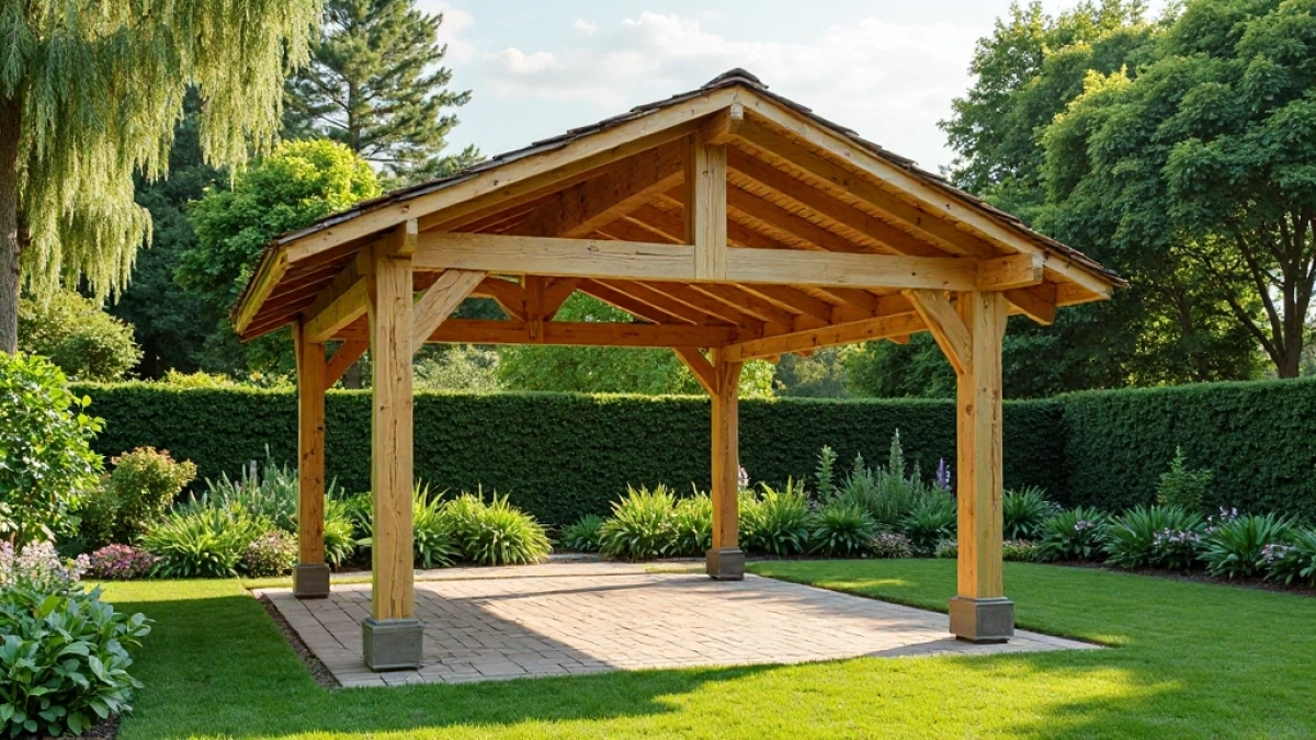 Konstrukcja dachu jednospadowego altany