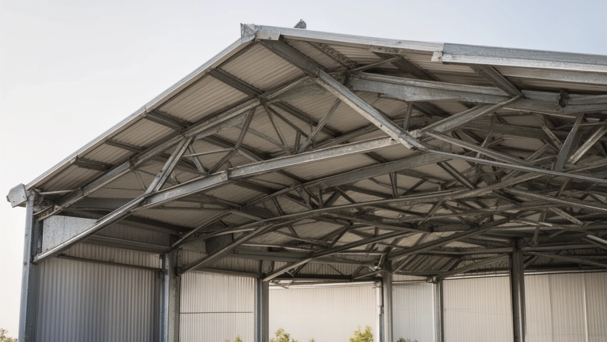 konstrukcja dachu jednospadowego stalowego