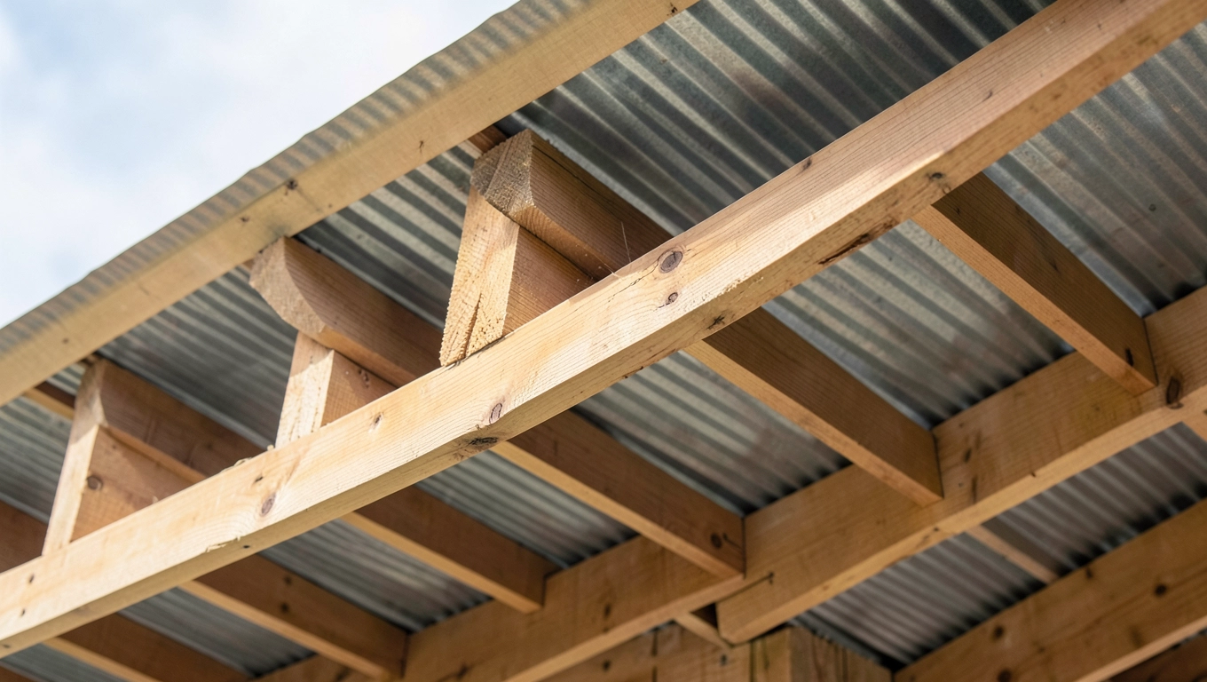 Konstrukcja dachu jednospadowego