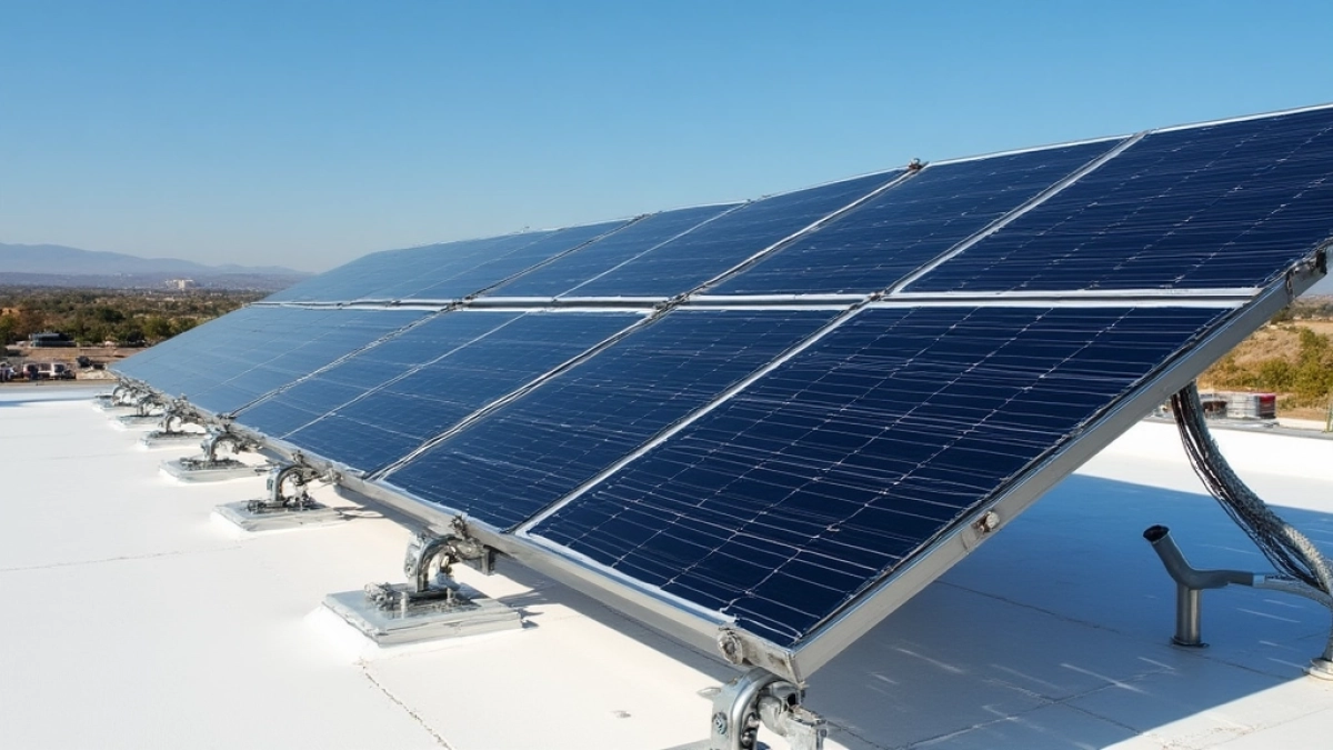 konstrukcja pv na dach płaski