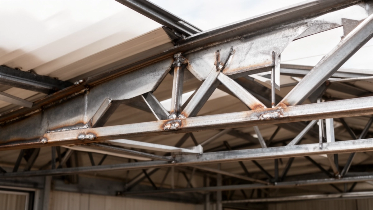 Konstrukcja stalowa dachu jednospadowego