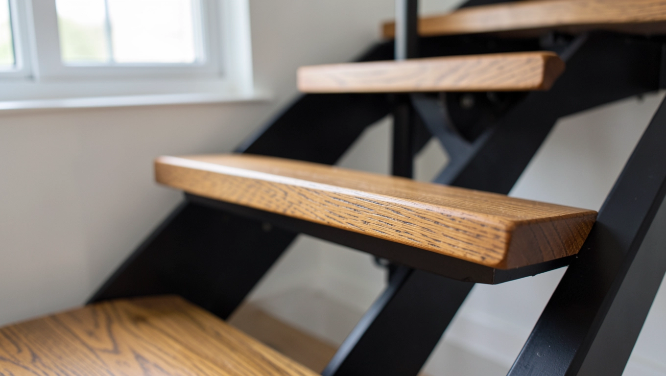 Koszt drewnianych stopni na stali