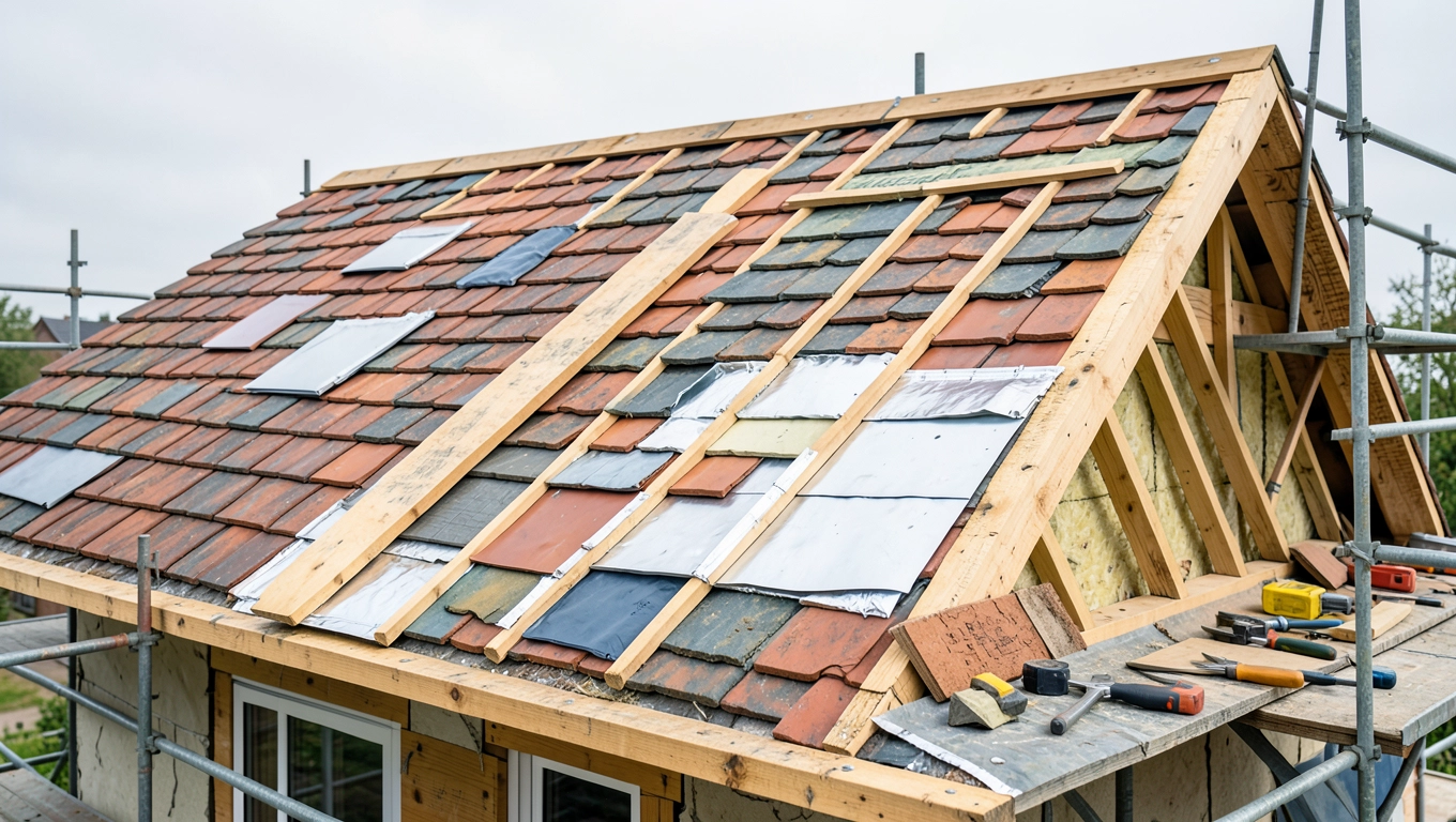 Koszty materiałów pokrycia dachowego przy wymianie dachu dwuspadowego 100m2