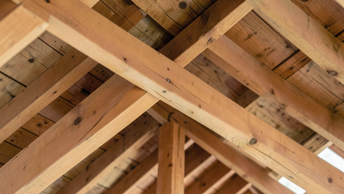 Krokwiowa konstrukcja dachu jednospadowego