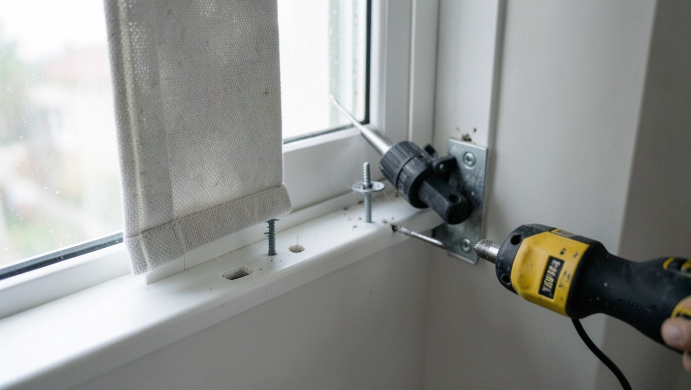 Montaż inwazyjny rolet wewnętrznych