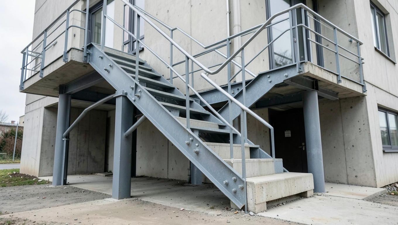 Montaż schodów ewakuacyjnych