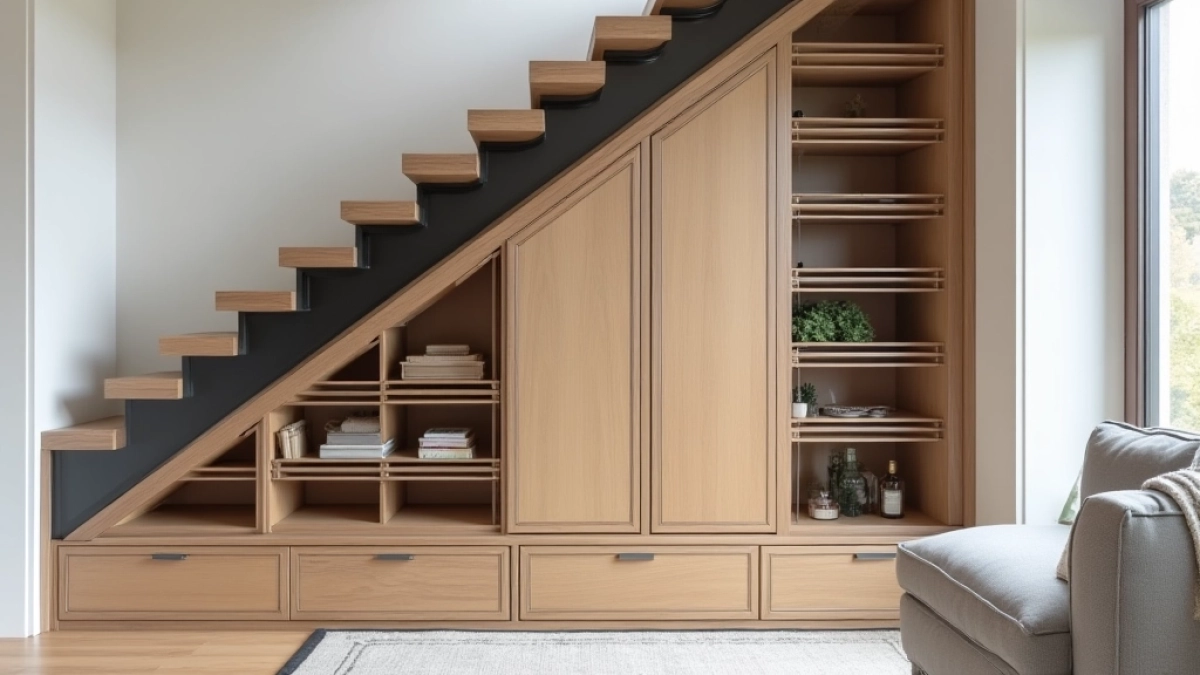 Nowoczesna zabudowa pod schodami