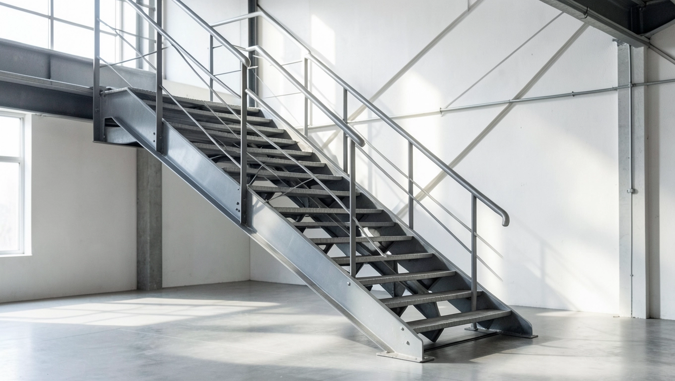 Obliczanie wymiarów i obciążeń schodów stalowych w kalkulatorze schodów stalowych