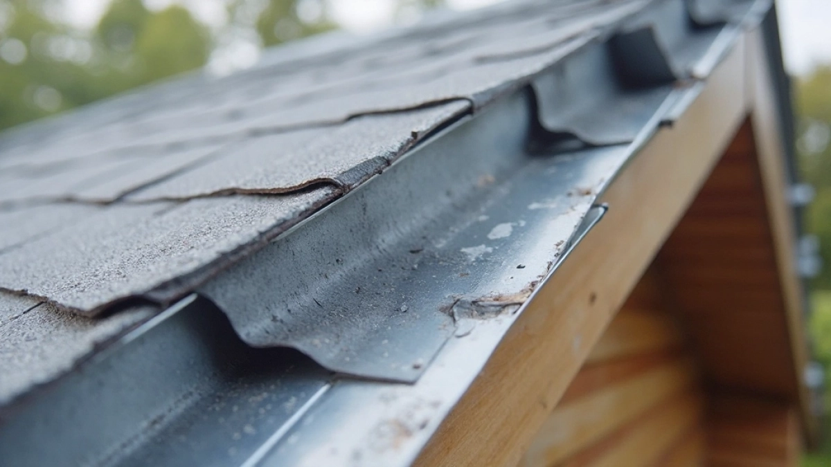 obróbka szczytu dachu jednospadowego