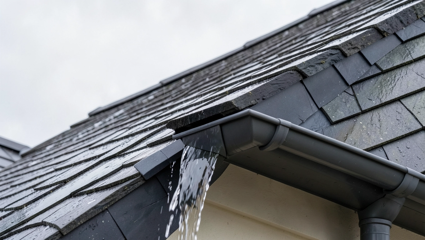 Odprowadzanie wody w dachu jednospadowym