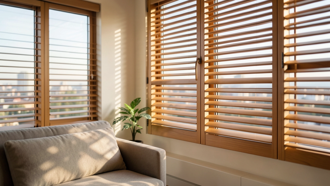 Okiennice wewnętrzne (shutters) nowoczesny akcent w aranżacji okna balkonowego