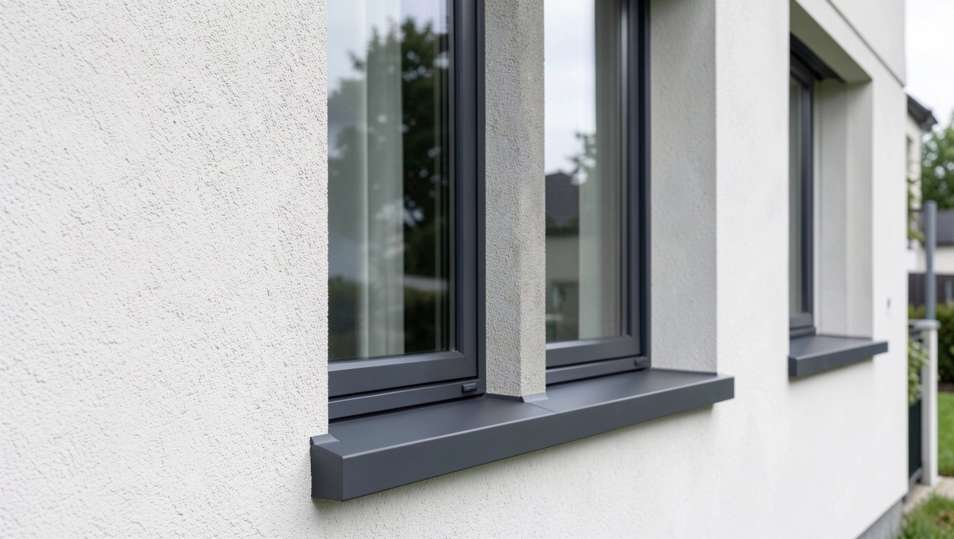 Okna antracyt jaki parapet zewnętrzny