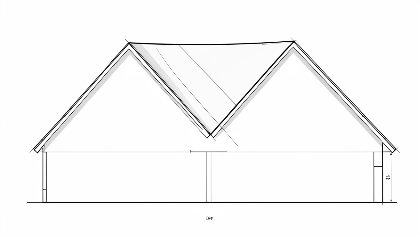 Powierzchnia dachu dwuspadowego w projekcie budowlanym