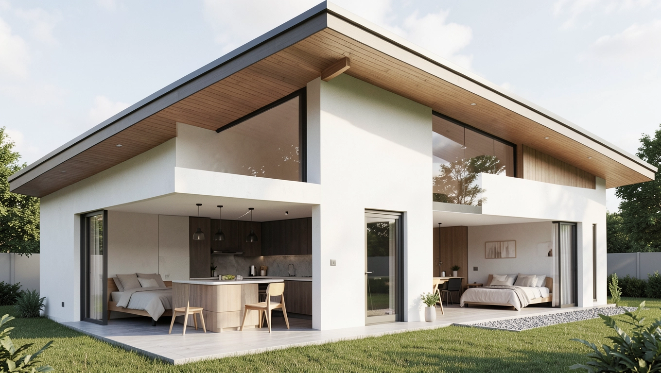 Projekty małego domu z dachem jednospadowym