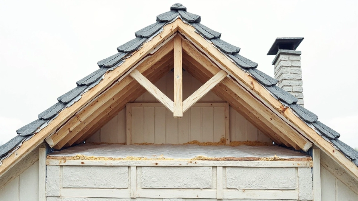 przekrój dachu dwuspadowego