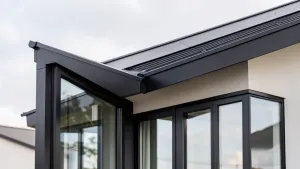 Czarny dach okna antracyt