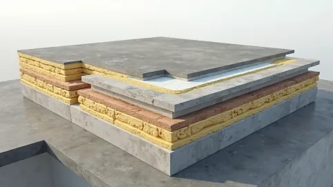 Dach płaski przekrój