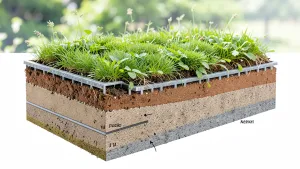 Dach Zielony Ekstensywny Przekrój