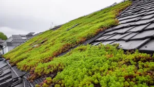 Dach zielony skośny