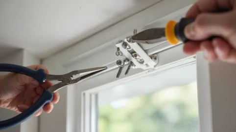 Demontaż rolety wewnętrznej