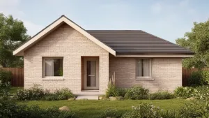 Dom parterowy dach dwuspadowy tani w budowie