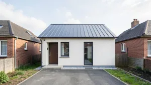 Dom parterowy z dachem jednospadowym