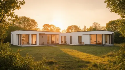 domy z płaskim dachem parterowe