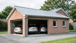 Garaż 3 stanowiskowy dach jednospadowy