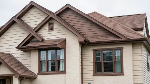 Jaki kolor elewacji do brązowego dachu i brązowych okien
