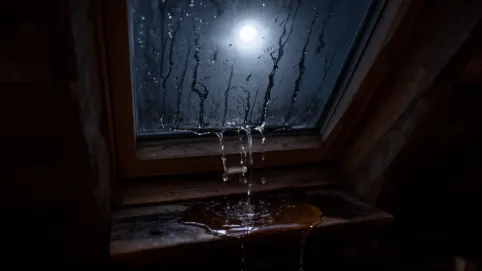 kapie woda z okna dachowego