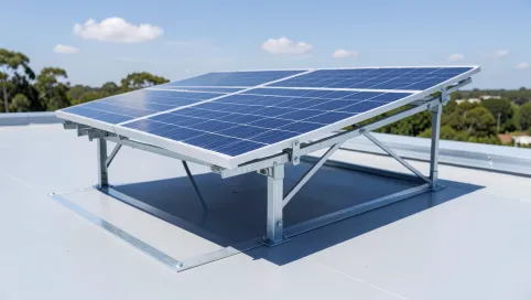 konstrukcja pod panele fotowoltaiczne na dachu płaskim