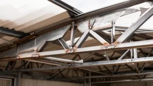 Konstrukcja stalowa dachu jednospadowego