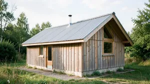 Mały dom z dachem jednospadowym