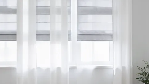 Nowoczesne firany rolety rzymskie