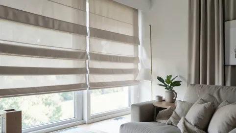 Nowoczesne rolety rzymskie do salonu