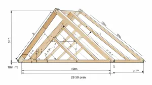 Obliczenia dachu dwuspadowego