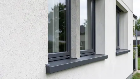 Okna antracyt jaki parapet zewnętrzny