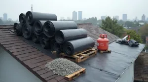 Położenie papy na dachu cena