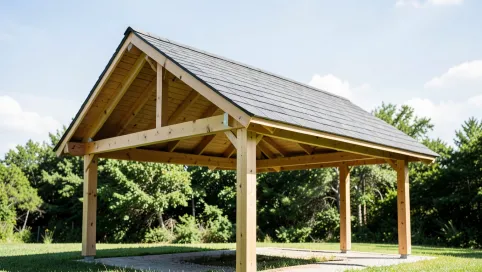 Projekt altany z dachem jednospadowym