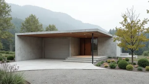 Projekt garażu z dachem jednospadowym