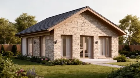 Projekty domów bez garażu z dachem dwuspadowym