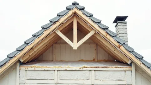 przekrój dachu dwuspadowego